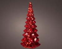 KARÁCSONYI LEDES FENYŐ ÜVEG RED 35CM ELEMES 489494