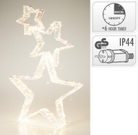 KARÁCSONYI LEDES CSILLAG EMELETES 80CM IRIZÁLÓ 512638