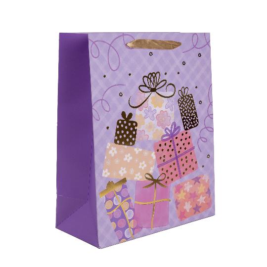 DÍSZTASAK 26X32CM LILA AJANDÉKOK 370528